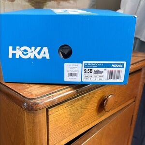 Hoka Blue Shoe Box with White Logo